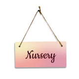 Nursery 5x10 Hanging Plus Wall or Door Sign | Rustic Twine | Range of Vibrant Decor Styles | Room Signs For Home and Business