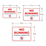 Classic Framed Plus No Running – Children’s Safety First Door or Wall Sign | Child Safety Business Signs