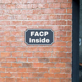 Notched Standard FACP Inside Wall or Door Sign | Facilities and Rooms Sign