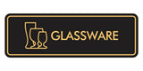Signs ByLITA Standard Glassware Door or Wall Sign Easy Installation | Durable Construction | Kitchen Essentials | Hygiene | AirBnB Signs