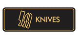 Signs ByLITA Standard Knives Door or Wall Sign Easy Installation | Durable Construction | Kitchen Essentials | Hygiene | AirBnB Signs