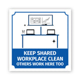 Square Plus Keep Shared Workplace Clean Others Work Here Too Door or Wall Sign | Workplace Cleaning Signage
