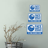 Classic Framed Plus Face Shield Required – Flying Debris Risk Door or Wall Sign | Miscellaneous Warning Signs - Industrial & Construction