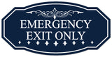Signs ByLITA Victorian Emergency Exit Only Wall or Door Sign - Easy Installation | Durable Wall or Door