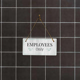 Access & Entry Control | Rustic White Wood 5 x 10" Hanging Signs