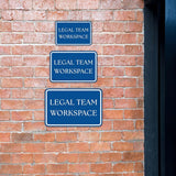 Classic Framed Plus Legal Team Workspace Door or Wall Sign | Court Rooms