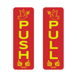 Signs ByLITA Vertical Push and Pull Door Signs (Peace Doves) Door Signs