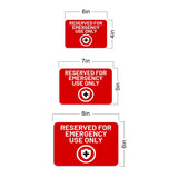 Classic Framed Plus Reserved for Emergency Use Only Door or Wall Sign | Safety and Maintenance