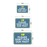Classic Framed Plus Please Don't Pick Our Fruit Door or Wall Sign | Warning Signage