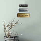Signs ByLITA Standard Chopsticks Door or Wall Sign Easy Installation | Durable Construction | Kitchen Essentials | Hygiene | AirBnB Signs