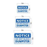 Classic Framed Plus Notice Do Not Block Dumpster Door or Wall Sign | Health & Safety Signage