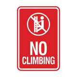 Signs ByLITA Portrait Round No Climbing Wall or Door Sign