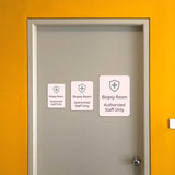 Portrait Round Plus Biopsy Room – Authorized Staff Only Wall or Door Sign | Medical Procedure