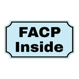 Notched Standard FACP Inside Wall or Door Sign | Facilities and Rooms Sign