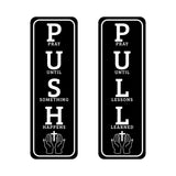 Signs ByLITA Vertical Push and Pull - Christian Door Signs (Push Pull Christian Acronym) Door Sign