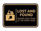 Signs ByLITA Classic Framed Lost and Found Report Lost Items at the Front Desk Wall or Door Sign