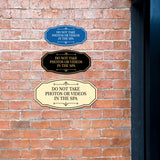Signs ByLITA Victorian Do not Take Photos Or Videos In The Spa Wall or Door Sign