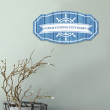Victorian Custom plus Boat (Dusty Blue Wood) Door or Wall Sign | Easy Installation | Family & Business Signage