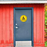 Circle Plus Wheelchair Wall or Door Sign | Easy Installation | Office & Shopping Malls Signage