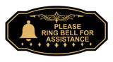 Victorian Please Ring Bell for Assistance (Bell) Wall or Door Sign