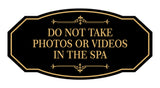 Signs ByLITA Victorian Do not Take Photos Or Videos In The Spa Wall or Door Sign
