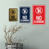 Signs ByLITA Portrait Round No Climbing Wall or Door Sign