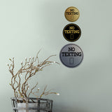 Signs ByLITA Circle No texting (Cellphone) Wall or Door Sign