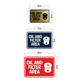 Signs ByLITA Classic Framed Oil and Filter Area Wall or Door Sign