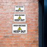 Classic Framed Plus High Voltage — Keep Out — Wall or Door Sign | Safety & PPE - Sign