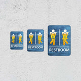 Portrait Round Plus - Fun Bar Restroom Wall or Door Sign | Fun Restroom Sign