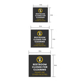 Square Plus Restroom Closed For Cleaning – Please Use Other Facilities Wall or Door Sign | General Restroom Information
