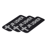 Jr Usher 1 x 3" Name Tag/Badge, Cross Design (3 Pack)