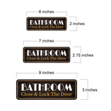 Standard Plus Bathroom Close & Lock The Door Wall or Door Sign | Health And Safety Office Signage