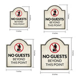No Guests Beyond This Point' Headstone - Wall or Door Signs ? Access & Control Sign