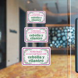 Classic Framed Plus In this house we eat real Tacos with cebolla y cilantro Door or Wall Sign | Funny Spanish Signs For Stores & Businesses