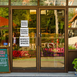 Square Plus Respect Shared Spaces Door or Wall Sign | Public Notice Signs