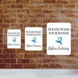 Portrait Round Plus Please Wash Your Hands Before Entering Wall or Door Sign | Hygiene and Safety