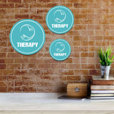 Circle Plus Therapy Wall or Door Sign | Easy Installation | Business & Studio Signage