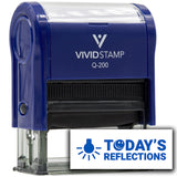 Vivid Stamp Today's Reflections Self-Inking Rubber Stamps Teachers And Schools | Motivational Stamps For Children | Re-inkable Ink Pad