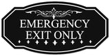 Signs ByLITA Victorian Emergency Exit Only Wall or Door Sign - Easy Installation | Durable Wall or Door