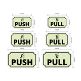 Notched Standard Push Pull (Set) Wall or Door Sign | Warning/Safety/Precaution (2pcs)