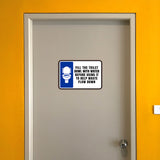 Classic Framed Plus Fill The Toilet Bowl With Water Before Using It To Help Waste Flow Down Wall or Door Sign | Restroom RV Accessories