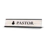 Church Leader Role and Titles 2 x 10" Desk Sign with Aluminium Frame