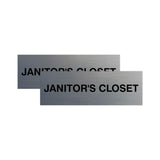 Basic Janitor's Closet Door/Wall Sign (Multipack)
