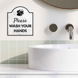 Please Wash Your Hands' Headstone ? Wall/Door Restroom & Hygiene Sign