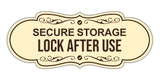 Signs ByLITA Designer Secure Storage Lock After Use Wall or Door Sign
