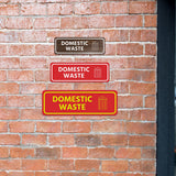 Signs ByLITA Standard Domestic Waste Door or Wall Sign Durable ABS Plastic | Laser Engraved | Easy Installation | Elegant Design