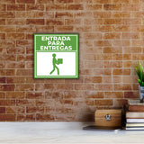 Square Plus Entrada Para Entregas Wall or Door Sign | Spanish | Health & Safety Warehouse Business Signage