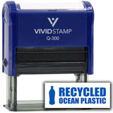 All Quality Recycled Ocean Plastic Self-Inking Rubber Stamp