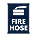 Signs ByLITA Portrait Round Fire Hose Door or Wall Sign Easy Installation | Health And Safety | Building And Danger Signs
